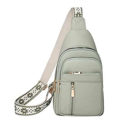 UrbanChic Crossbody – Waterproof PU Leather Chest & Shoulder Bag for Women on the Go